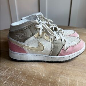 Kids Pink and White Jordan Air